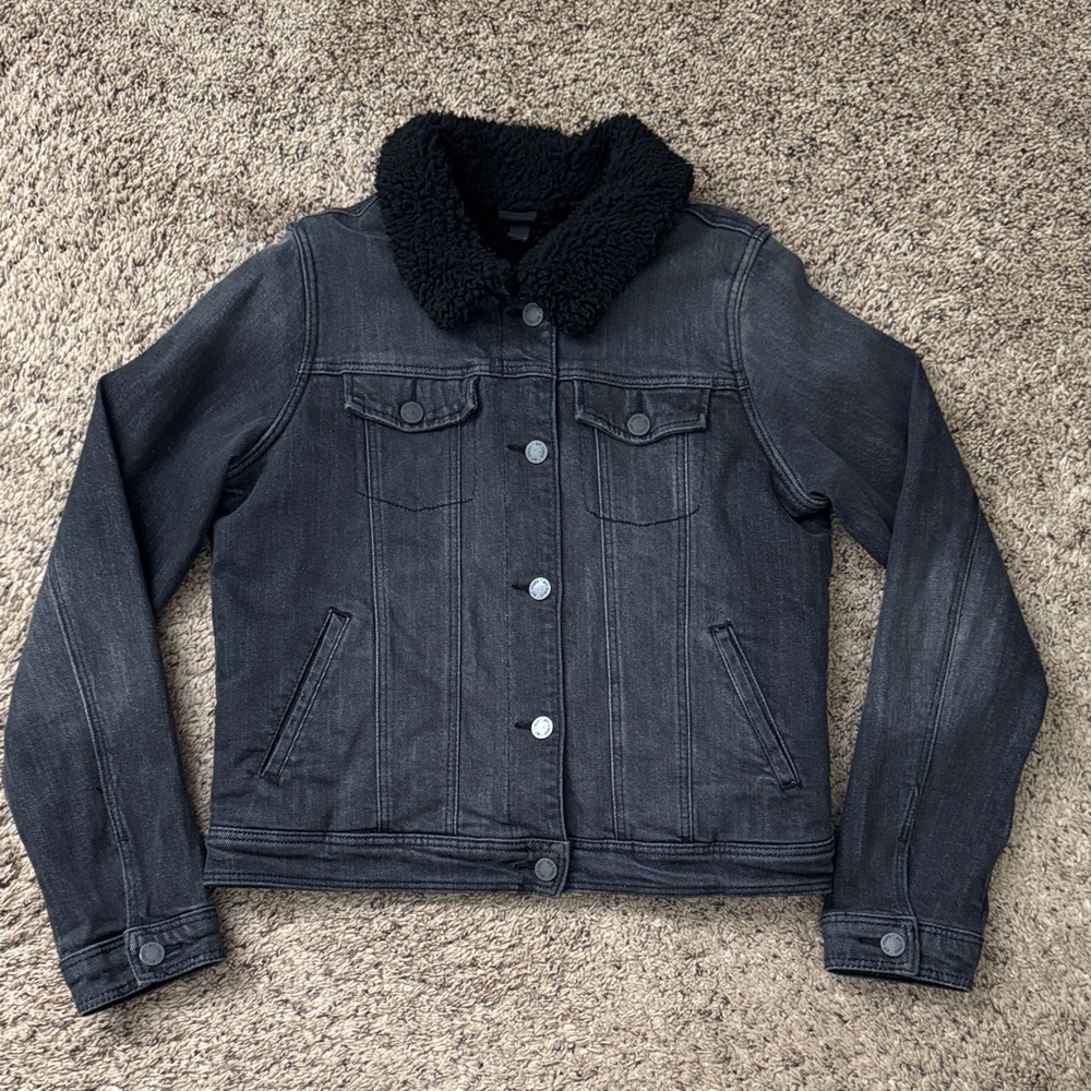 Art Class Girl Junior Padded Jean Jacket Size XL (14/16)
